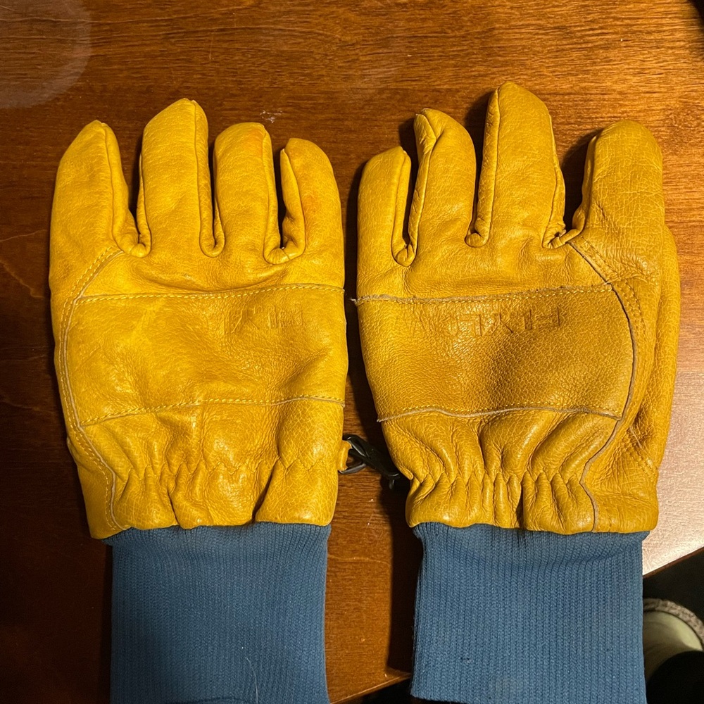 Flylow Yellow Leather Gloves